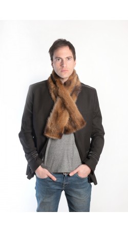 Polecat fur scarf